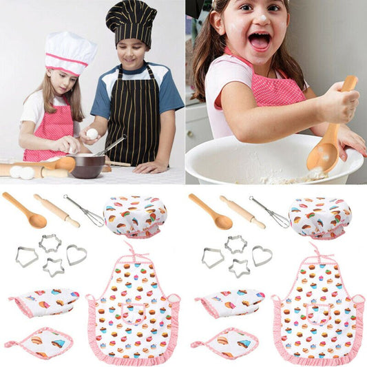 Kids Chef Role Play Set with Real Baking Tools (11pcs) by HitMyNeed