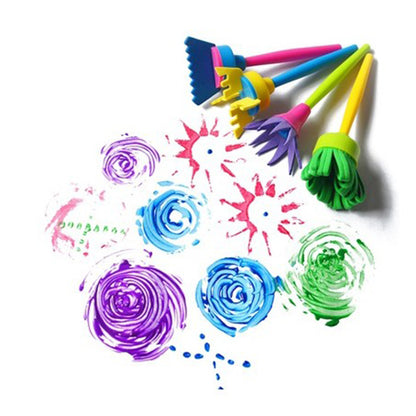 Kids Creative Pattern Paint Brush Set (4 Pieces) by HitMyNeed