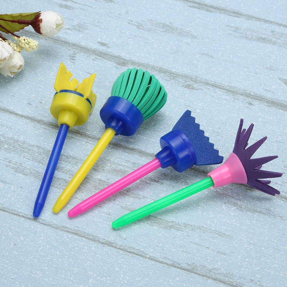 Kids Creative Pattern Paint Brush Set (4 Pieces) by HitMyNeed
