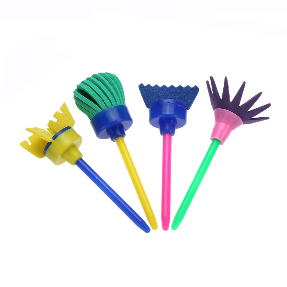 Kids Creative Pattern Paint Brush Set (4 Pieces) by HitMyNeed