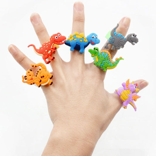 Kids Dinosaur Rings Set of 6 - Party Favors & Gifts by HitMyNeed