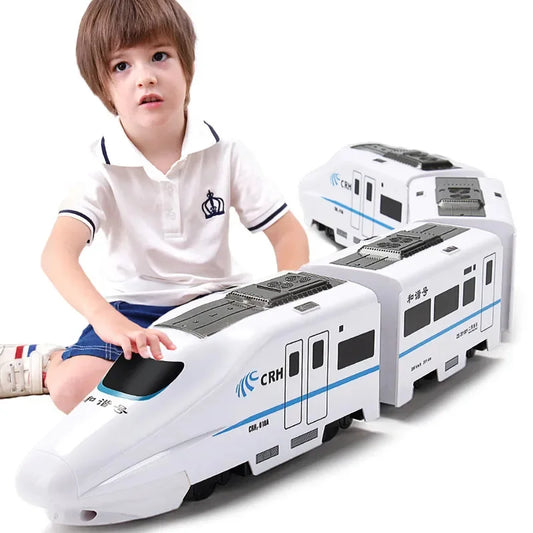 Kids Electric High-Speed Train Toy with Lights & Sound 3-sections by HitMyNeed