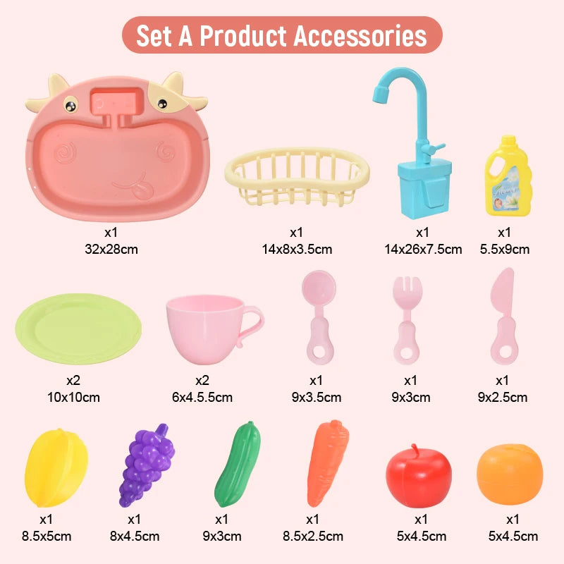 Kids Electric Kitchen Sink & Dishwasher Play Set by HitMyNeed