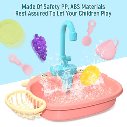 Kids Electric Kitchen Sink & Dishwasher Play Set by HitMyNeed