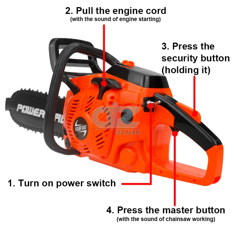Kids Electric Toy Chainsaw with Realistic Sound by HitMyNeed