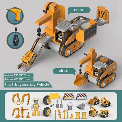 Kids Engineering Vehicle Drill Construction Toy Set by HitMyNeed