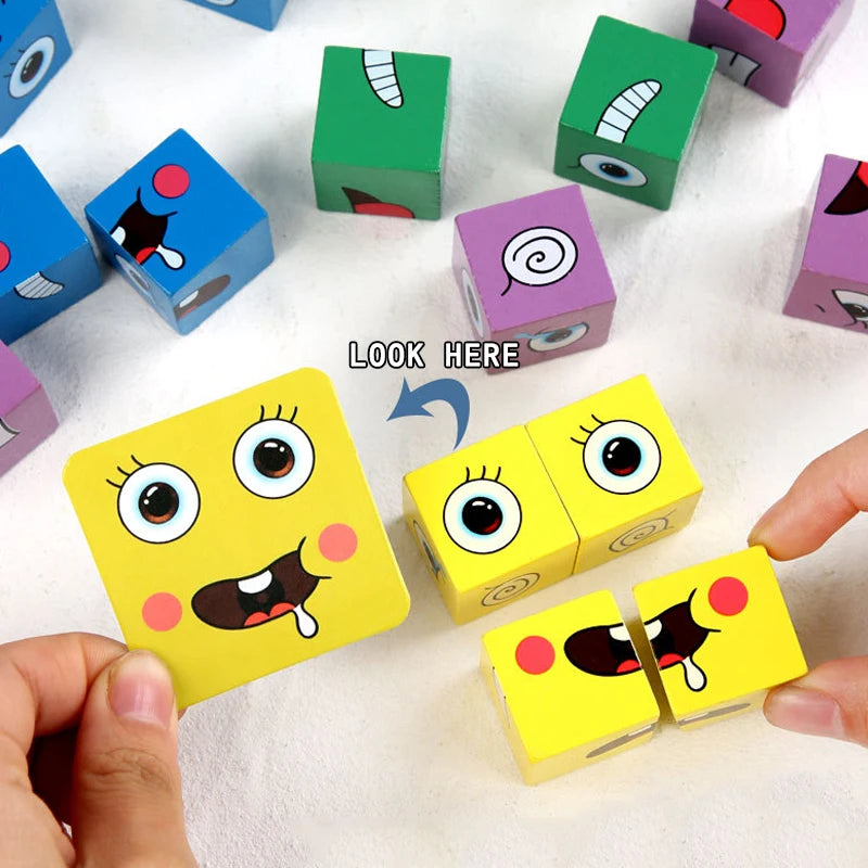 Kids Expression Puzzle Blocks Montessori Game by HitMyNeed
