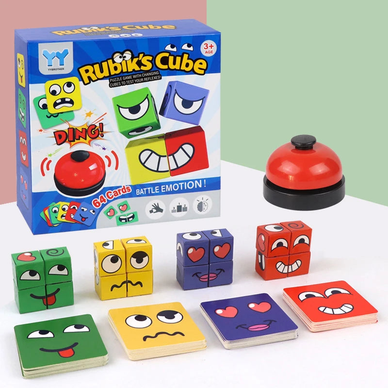 Kids Expression Puzzle Blocks Montessori Game by HitMyNeed