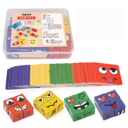 Kids Expression Puzzle Blocks Montessori Game by HitMyNeed