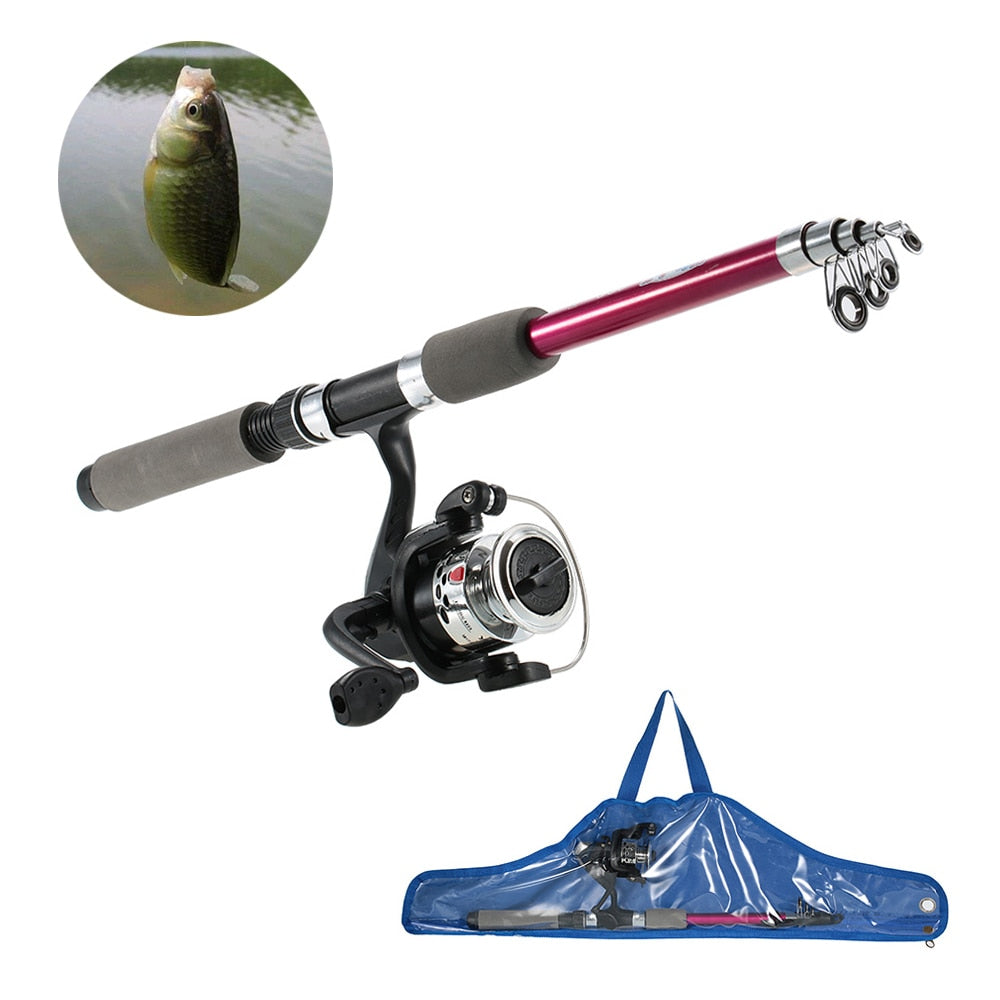 Kids Fishing Rod and Reel Set with Carry Bag by HitMyNeed