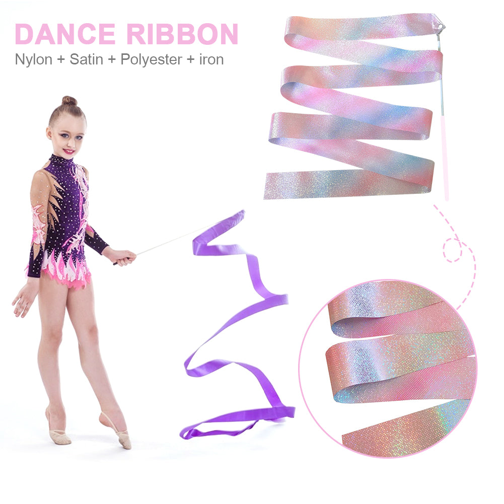 Kids Flashing Glitter Dance Ribbon 2m with Pole by HitMyNeed