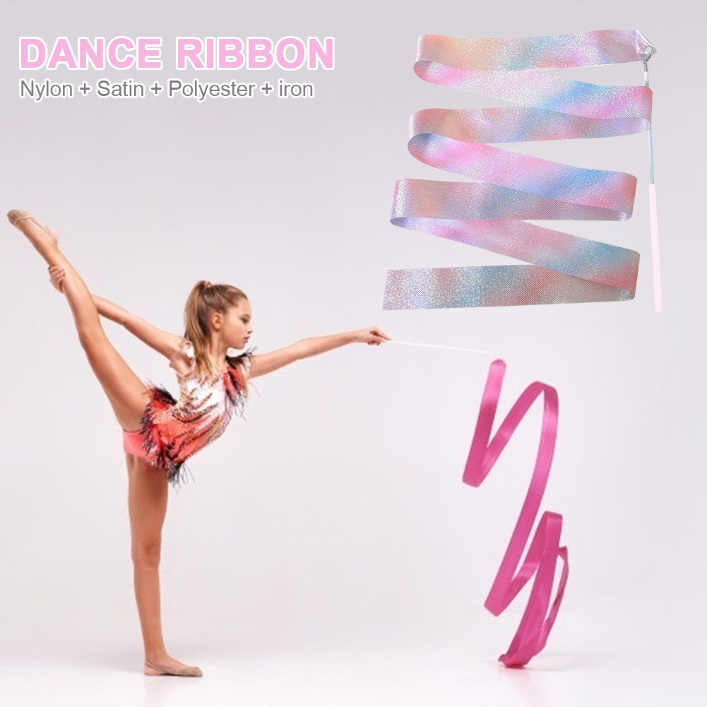 Kids Flashing Glitter Dance Ribbon 2m with Pole by HitMyNeed