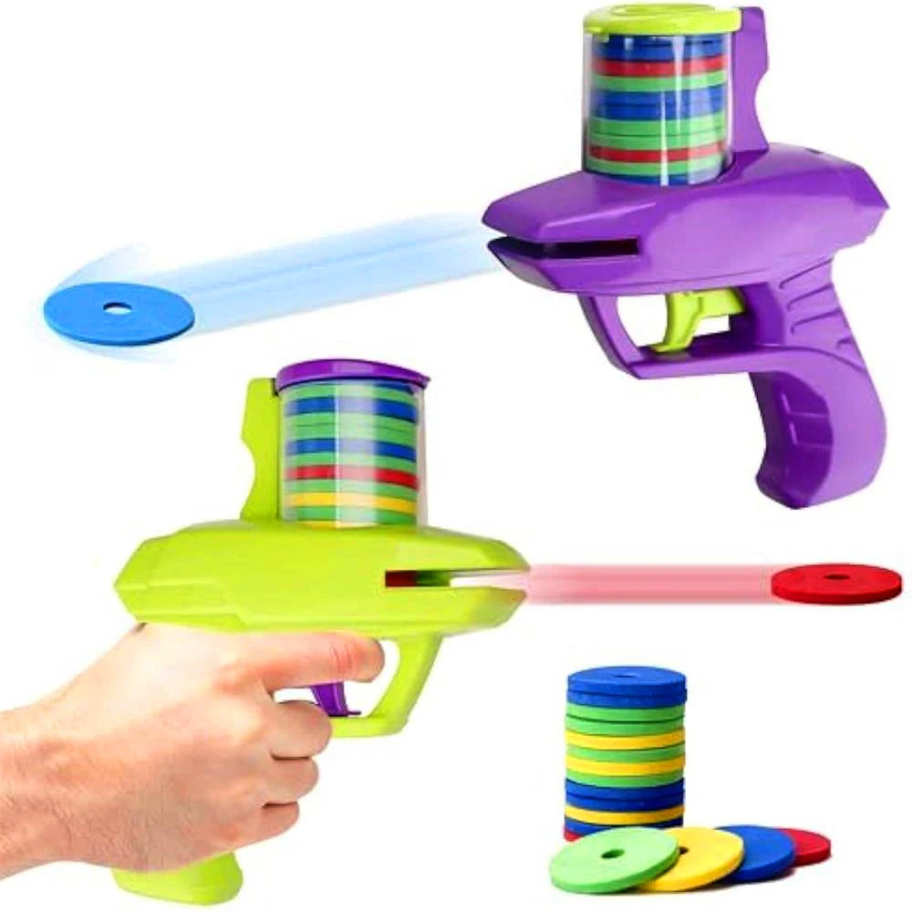 Kids Foam Disc Launcher Gun Outdoor Game Toy by HitMyNeed