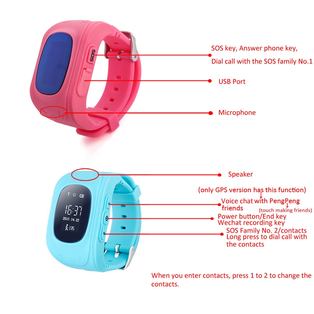 Kids GPS Tracker Watch with SOS & 2-Way Calling by HitMyNeed
