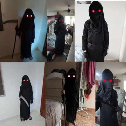 Kids Grim Reaper Costume with Glowing Red Eyes by HitMyNeed