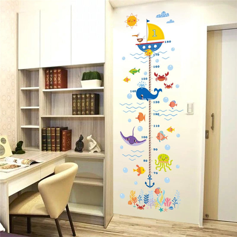 Kids Growth Chart Wall Sticker for Nursery & Bedroom by HitMyNeed