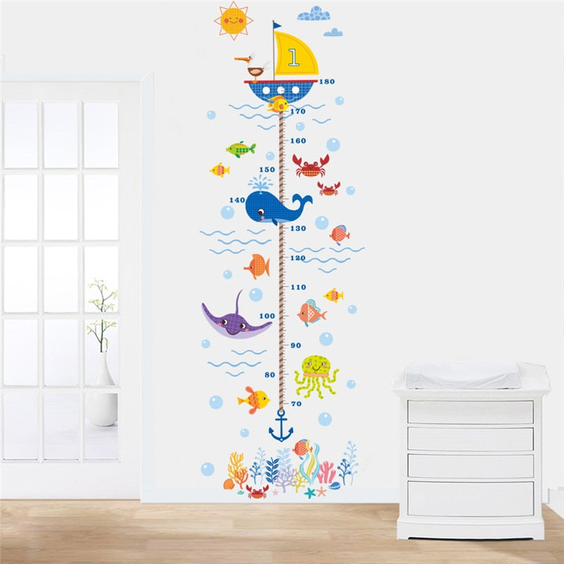 Kids Growth Chart Wall Sticker for Nursery & Bedroom by HitMyNeed