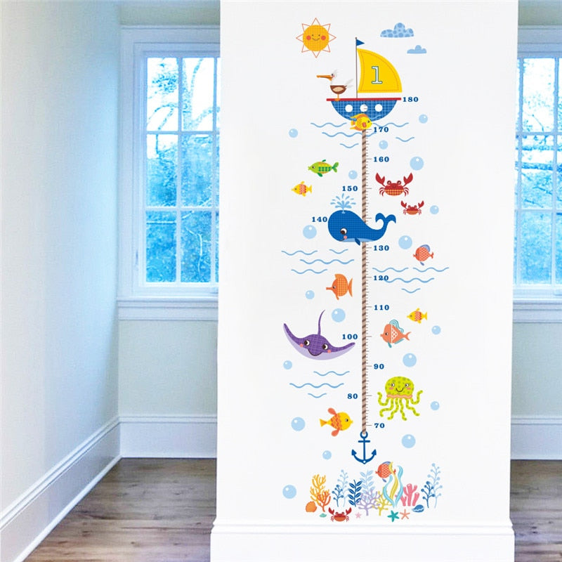 Kids Growth Chart Wall Sticker for Nursery & Bedroom by HitMyNeed