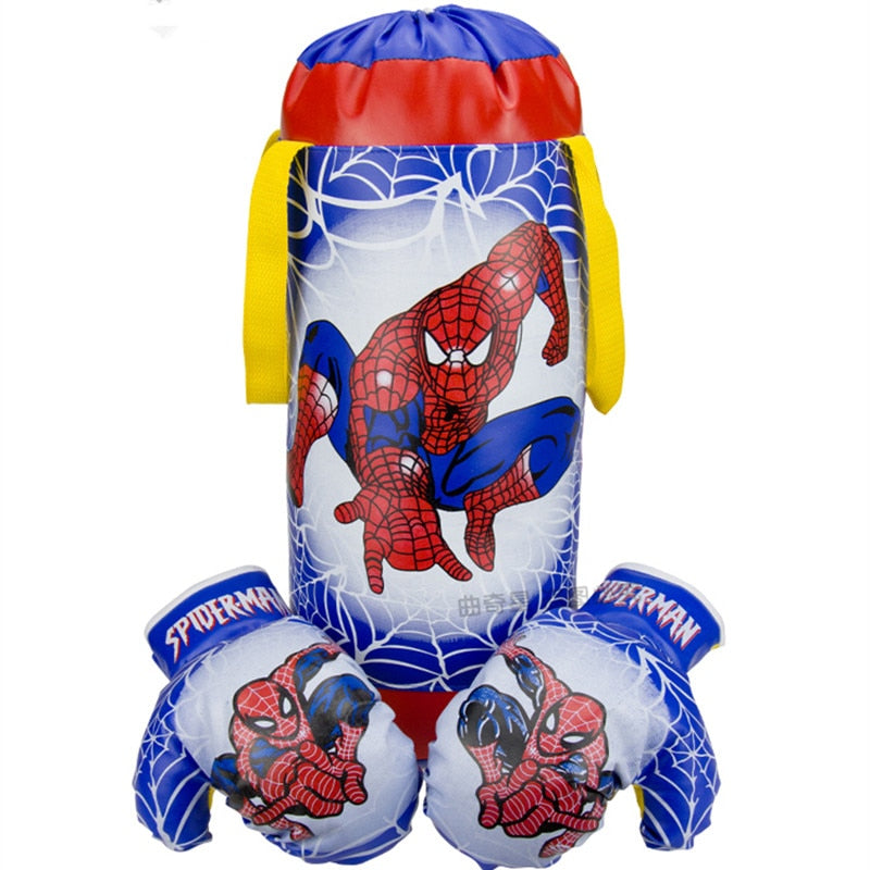 Kids Hanging Punching Bag with Gloves Set red by HitMyNeed