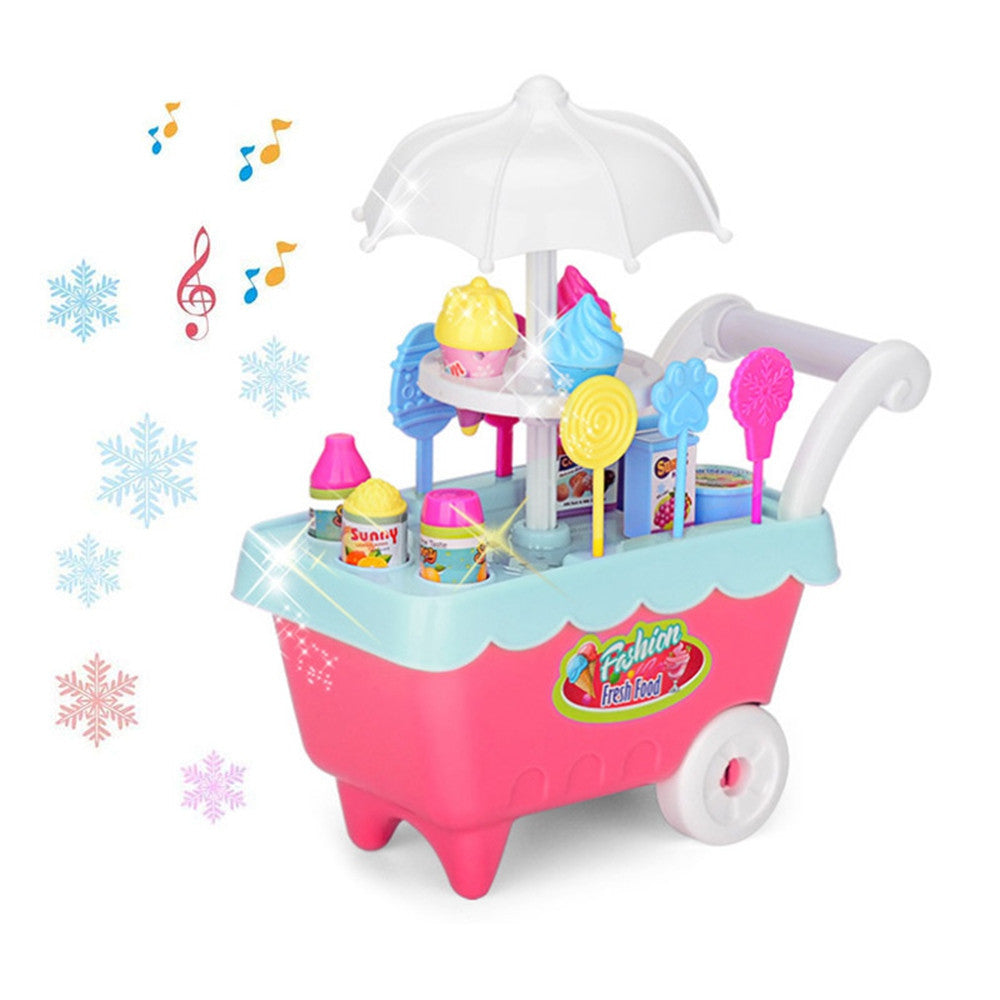 Kids Ice Cream Cart Toy with Lights and Sounds by HitMyNeed