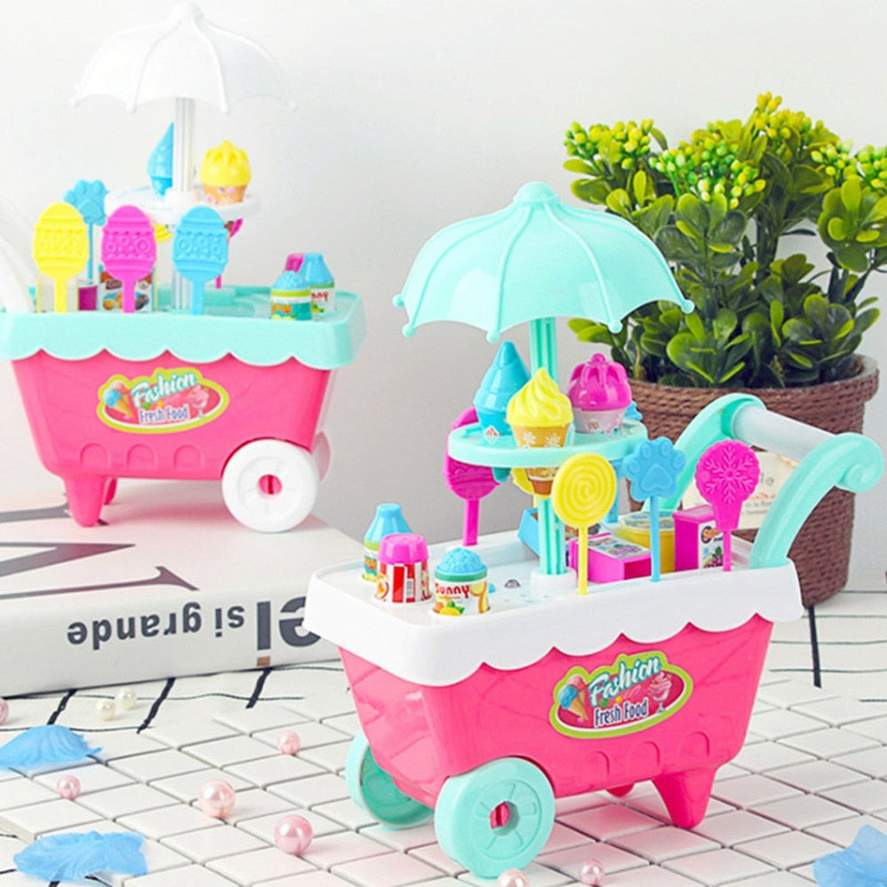 Kids Ice Cream Cart Toy with Lights and Sounds by HitMyNeed