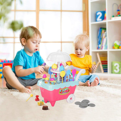 Kids Ice Cream Cart Toy with Lights and Sounds by HitMyNeed