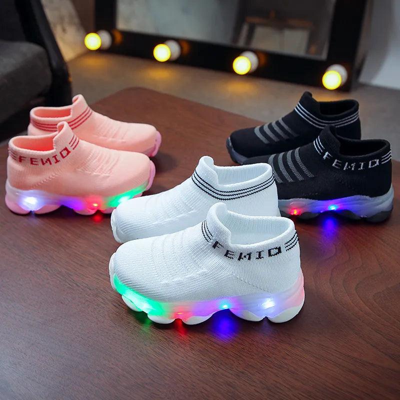 Kids LED Light-Up Sports Sneakers for Boys & Girls by HitMyNeed