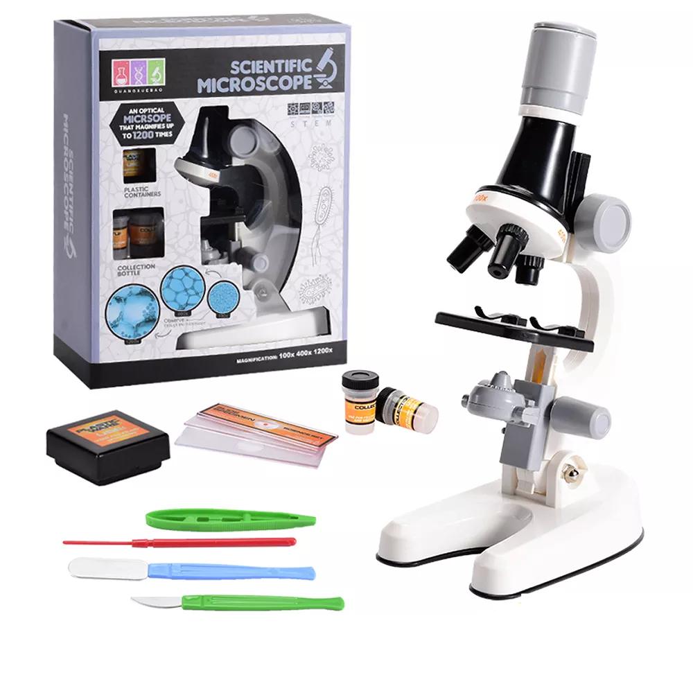 Kids LED Microscope 1200x Biology Science Kit by HitMyNeed