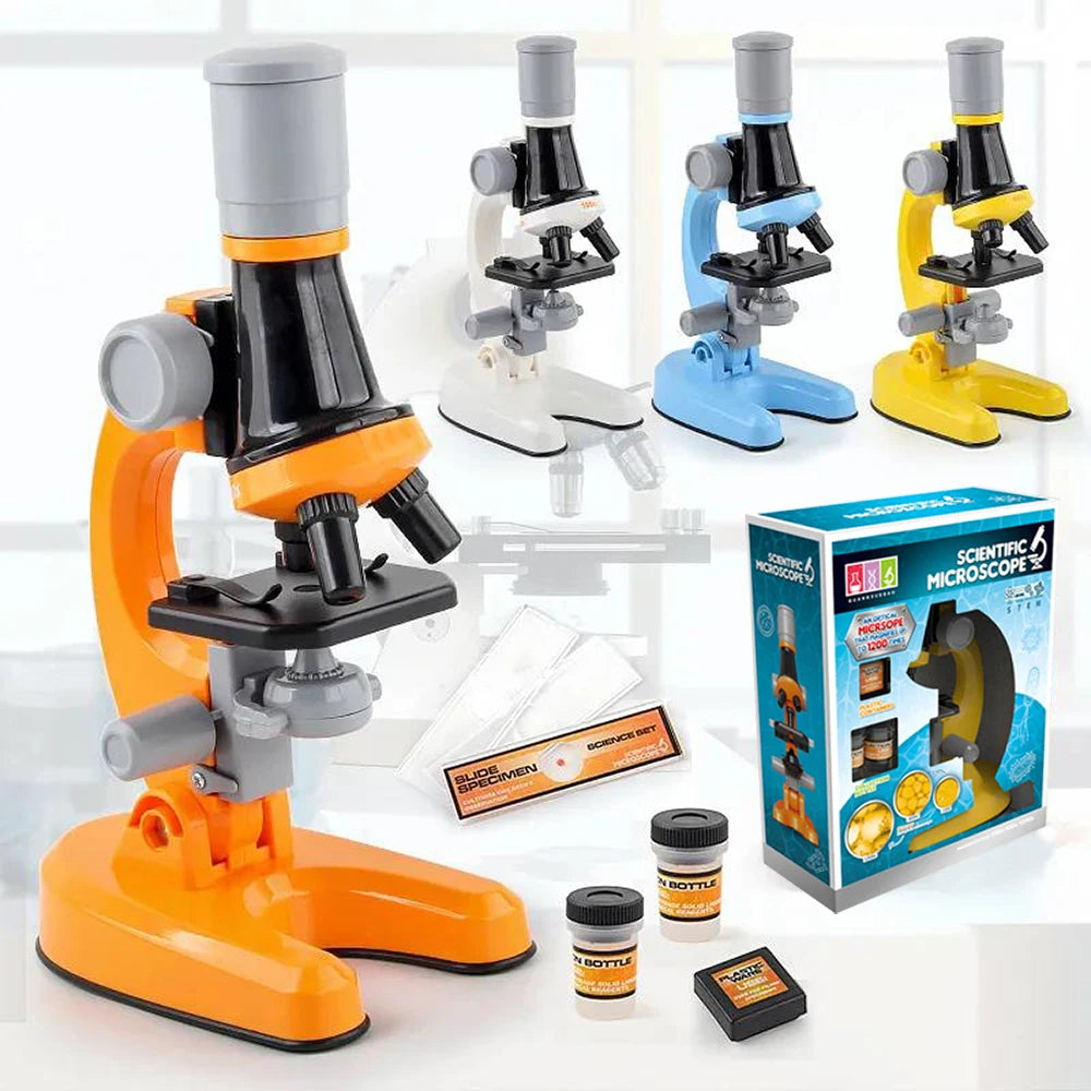 Kids LED Microscope 1200x Biology Science Kit by HitMyNeed