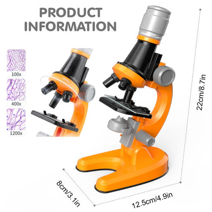 Kids LED Microscope 1200x Biology Science Kit by HitMyNeed