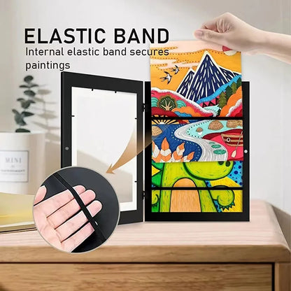 Kids Magnetic Art Frame Front-Opening Display 32x24cm by HitMyNeed
