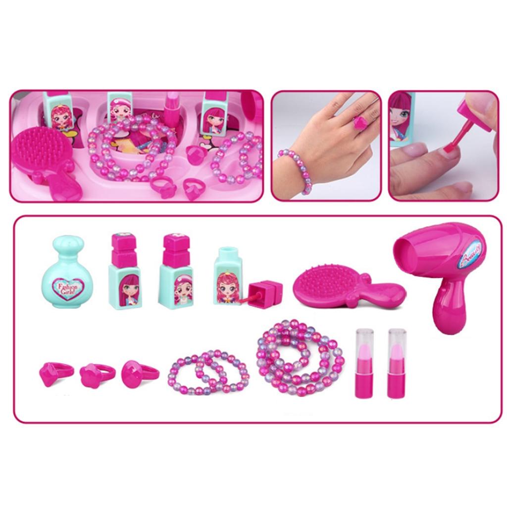 Kids Makeup Kit Pretend Play Trolley Set by HitMyNeed