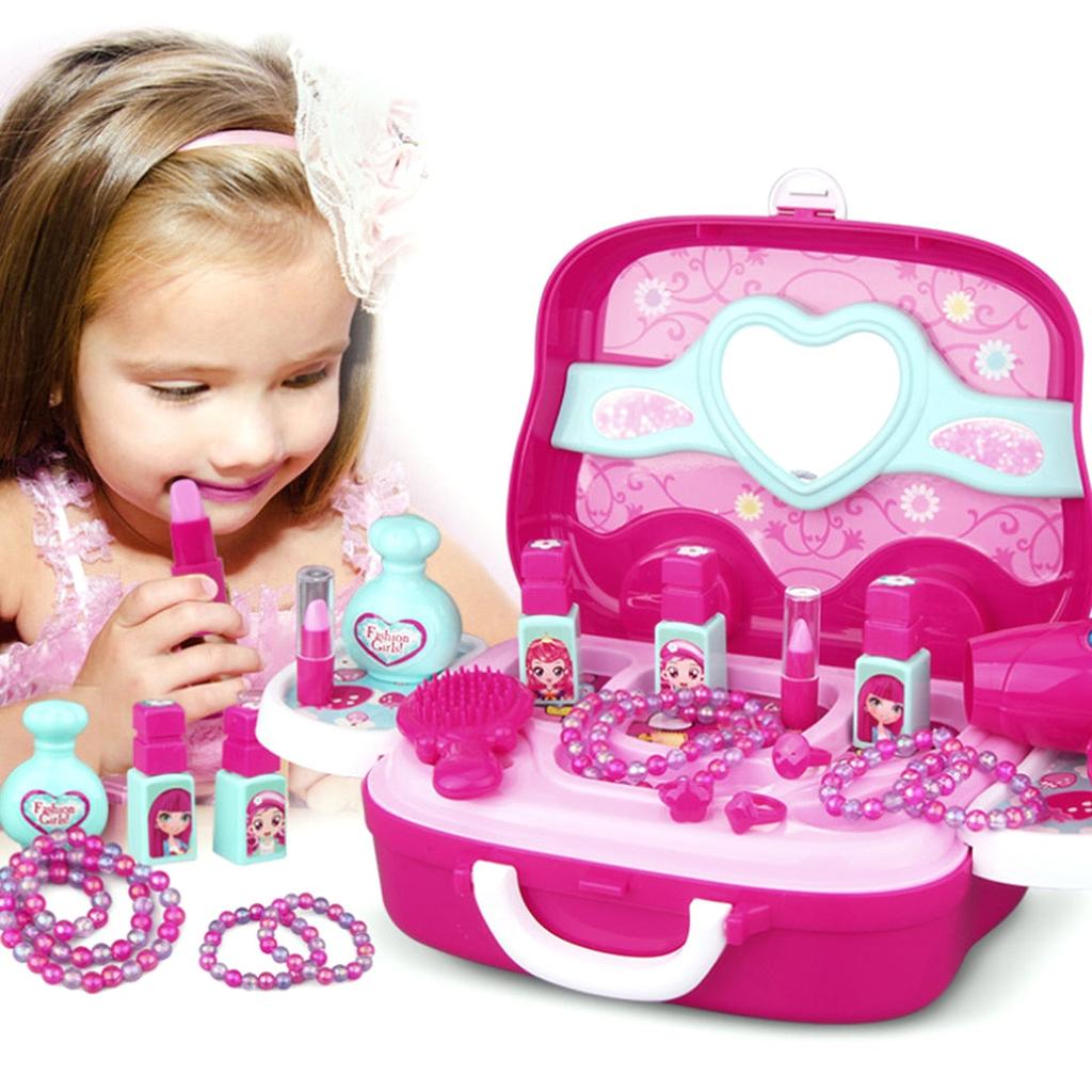 Kids Makeup Kit Pretend Play Trolley Set by HitMyNeed