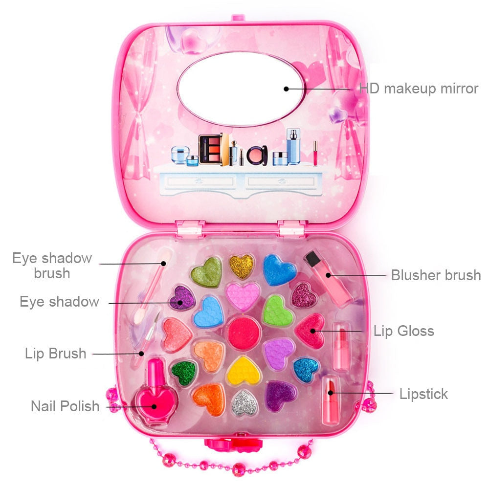 Kids Makeup Set with Cosmetic Bag and Accessories by HitMyNeed
