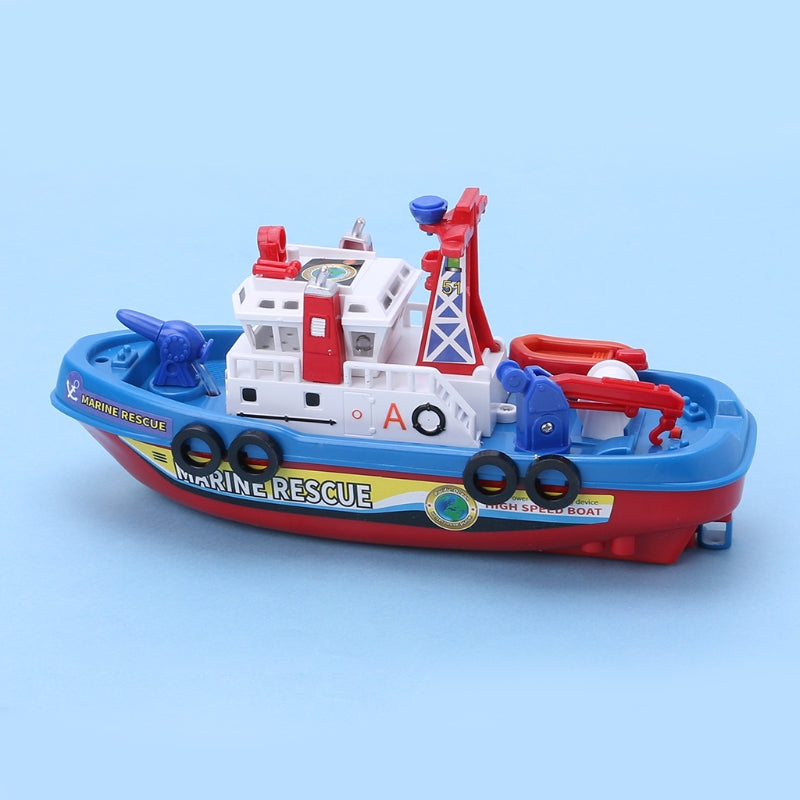 Kids Marine Rescue Fire Boat Toy with Lights & Sound by HitMyNeed