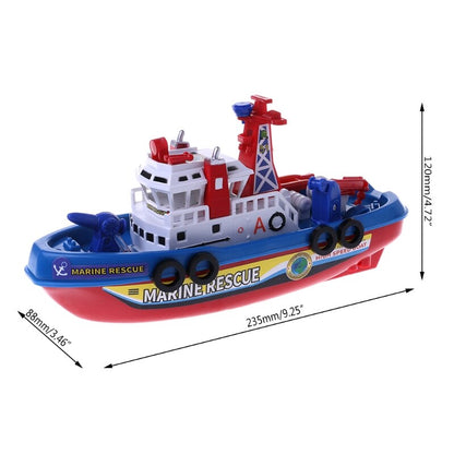 Kids Marine Rescue Fire Boat Toy with Lights & Sound by HitMyNeed