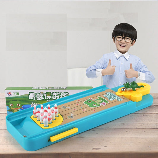 Kids Mini Bowling Set with Frog Launcher Toy by HitMyNeed