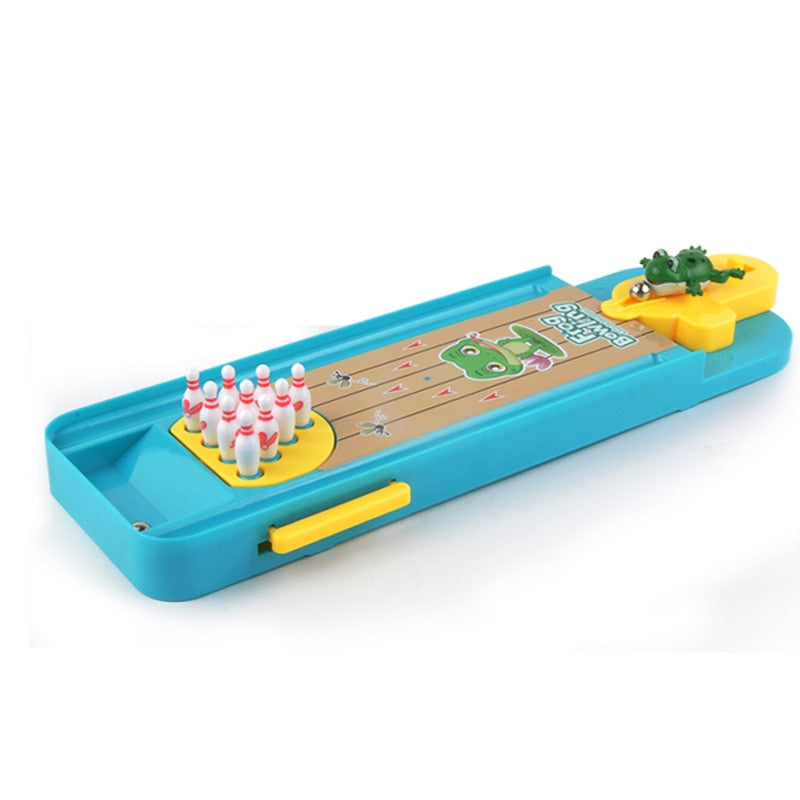 Kids Mini Bowling Set with Frog Launcher Toy by HitMyNeed