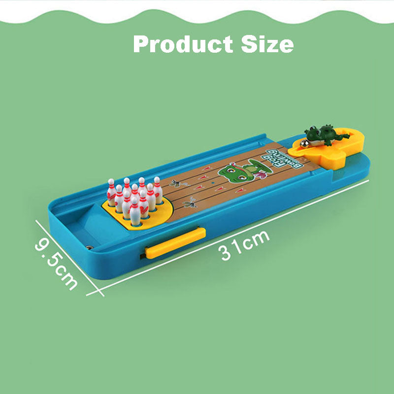 Kids Mini Bowling Set with Frog Launcher Toy by HitMyNeed