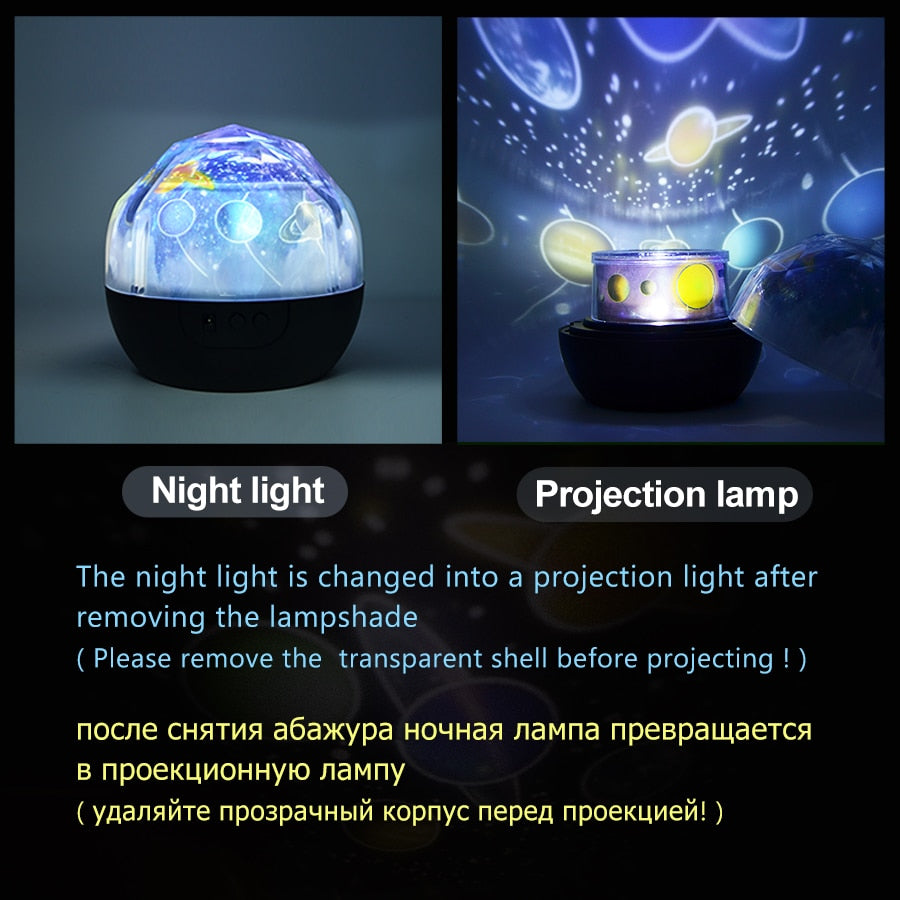 Kids Night Light Projector with Rotating Galaxy by HitMyNeed