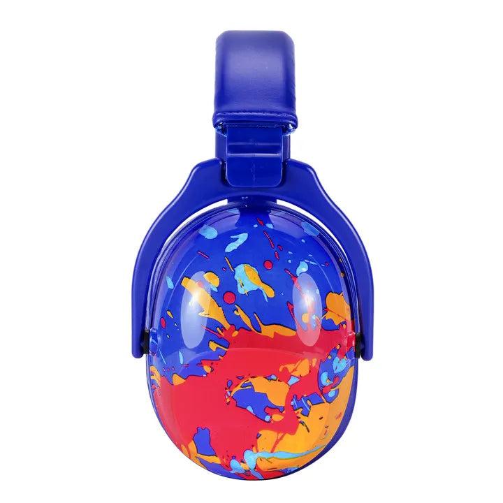 Kids Noise Reduction Ear Muffs for Hearing Protection blue-oil-painting by HitMyNeed
