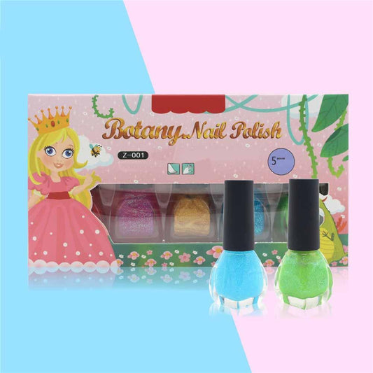 Kids Peelable Nail Polish Set (5 Colors, 7ml Each) by HitMyNeed