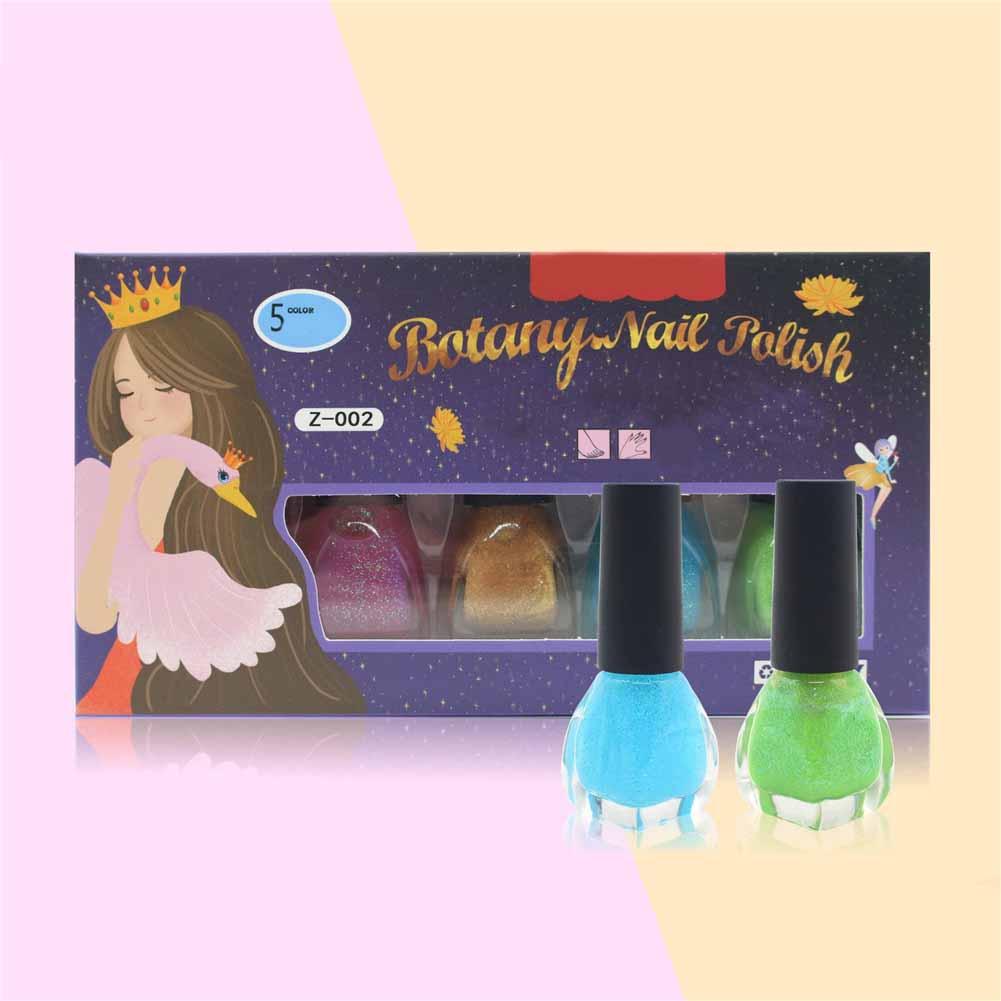 Kids Peelable Nail Polish Set (5 Colors, 7ml Each) by HitMyNeed