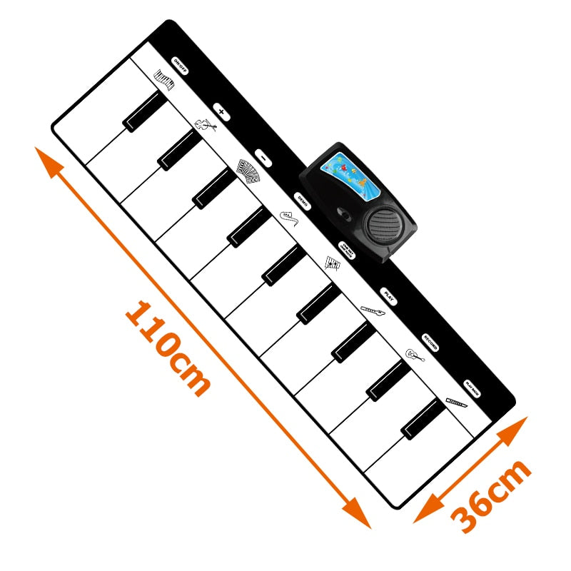 Kids Piano Mat Musical Floor Toy 110 x 36 cm by HitMyNeed