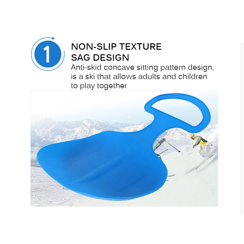Kids Plastic Snow Sled with Handle by HitMyNeed
