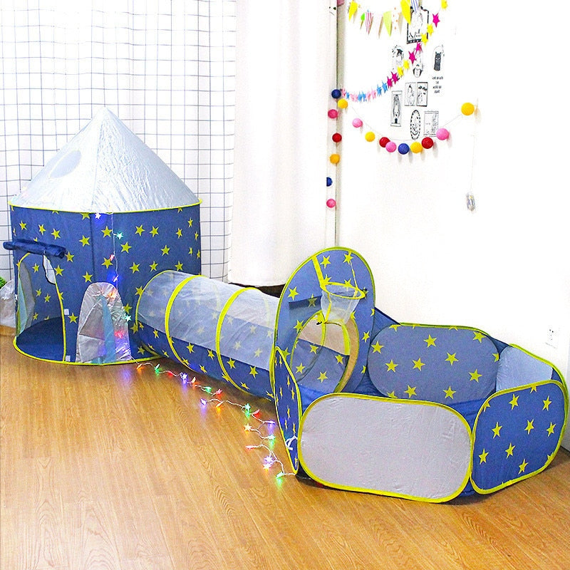 Kids Play Tunnel Tent with Ball Pit Set by HitMyNeed