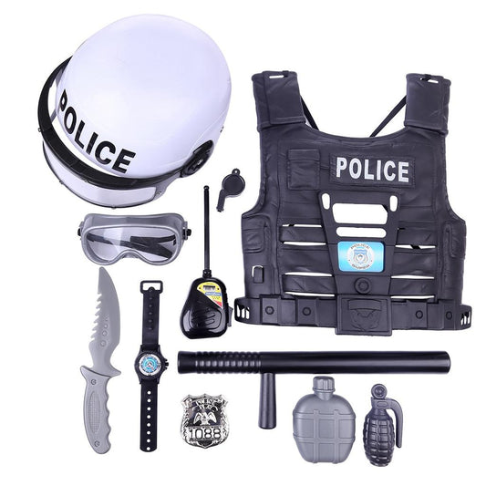 Kids Police Role Play Set with Vest and Accessories by HitMyNeed