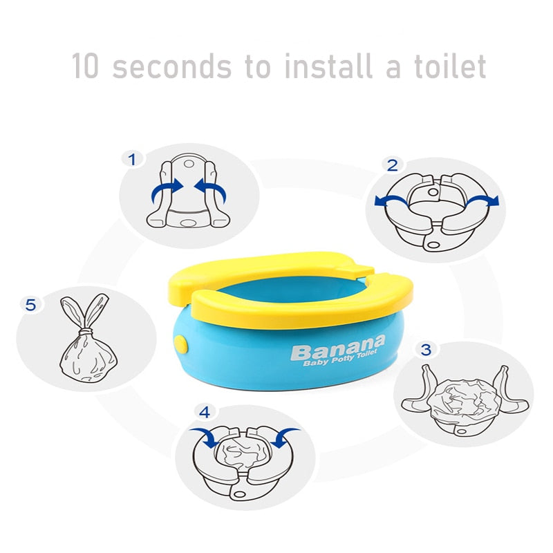 Kids Portable Travel Potty with Waste Bags by HitMyNeed