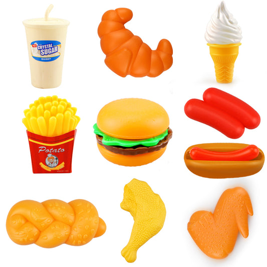 Kids Pretend Play Food Fast Food Toy Set (10 pcs) by HitMyNeed