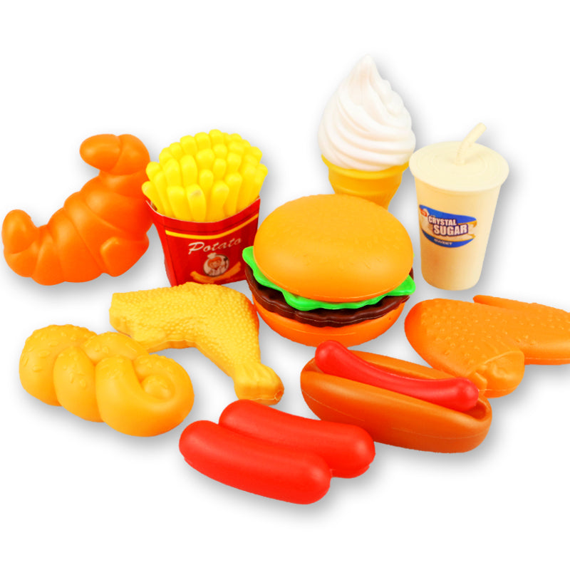Kids Pretend Play Food Fast Food Toy Set (10 pcs) by HitMyNeed
